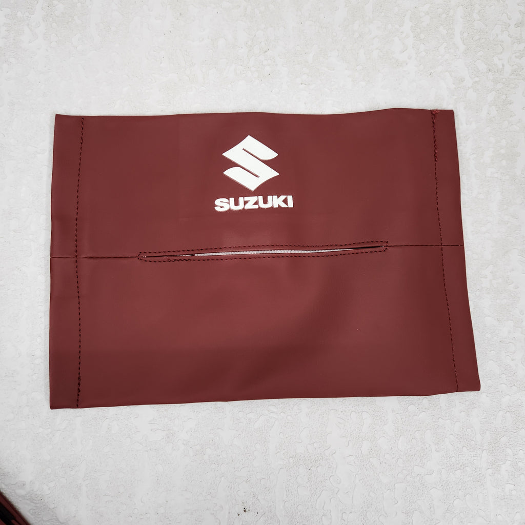 Car Tissue Bag Organiser with Logo (Maroon Color)