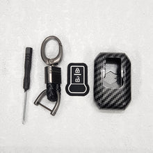 Load image into Gallery viewer, Suzuki 2 Button Key 2.0 (Baleno, Brezza, S Cross, Swift, Ignis) Carbon Abs Keycase with Chain