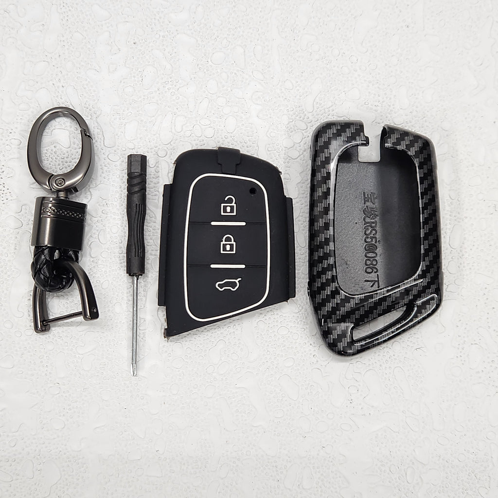 MG Hector v2.0 Carbon Abs Keycase with Chain