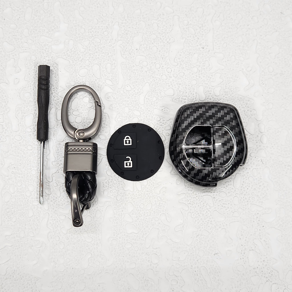 Suzuki Old Key Carbon Abs Keycase with Chain