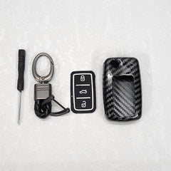 Skoda/Volkswagen Old Flip Key Carbon Abs Keycase with Chain