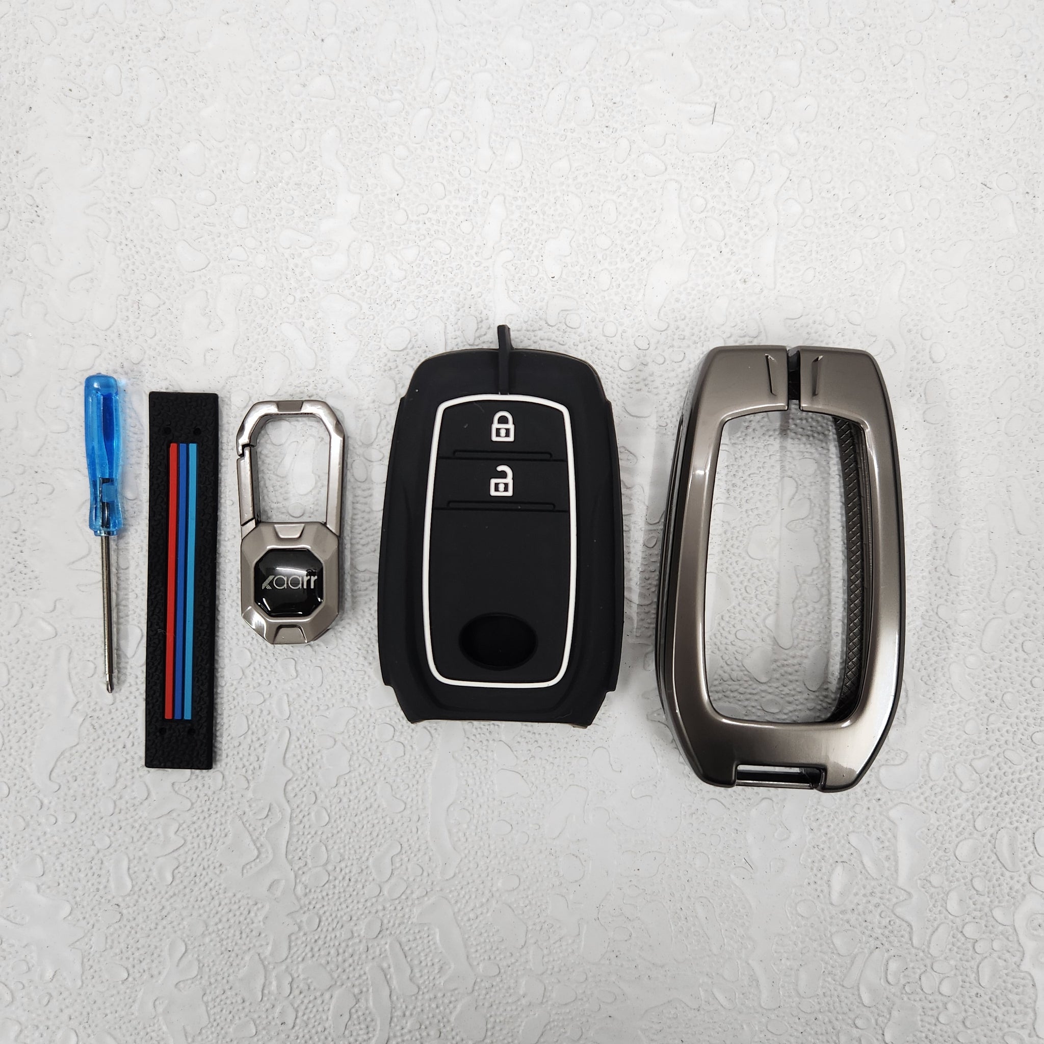 Innova Crysta New Key Premium Metal Alloy Keycase with Holder & Rope Chain