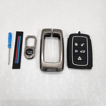Jaguar/Land Rover v1.0 Premium Metal Alloy Keycase with Holder & Rope Chain