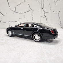 Load image into Gallery viewer, Bentley Mulsane Black Metal Diecast Car 1:24 (20x8 cm)