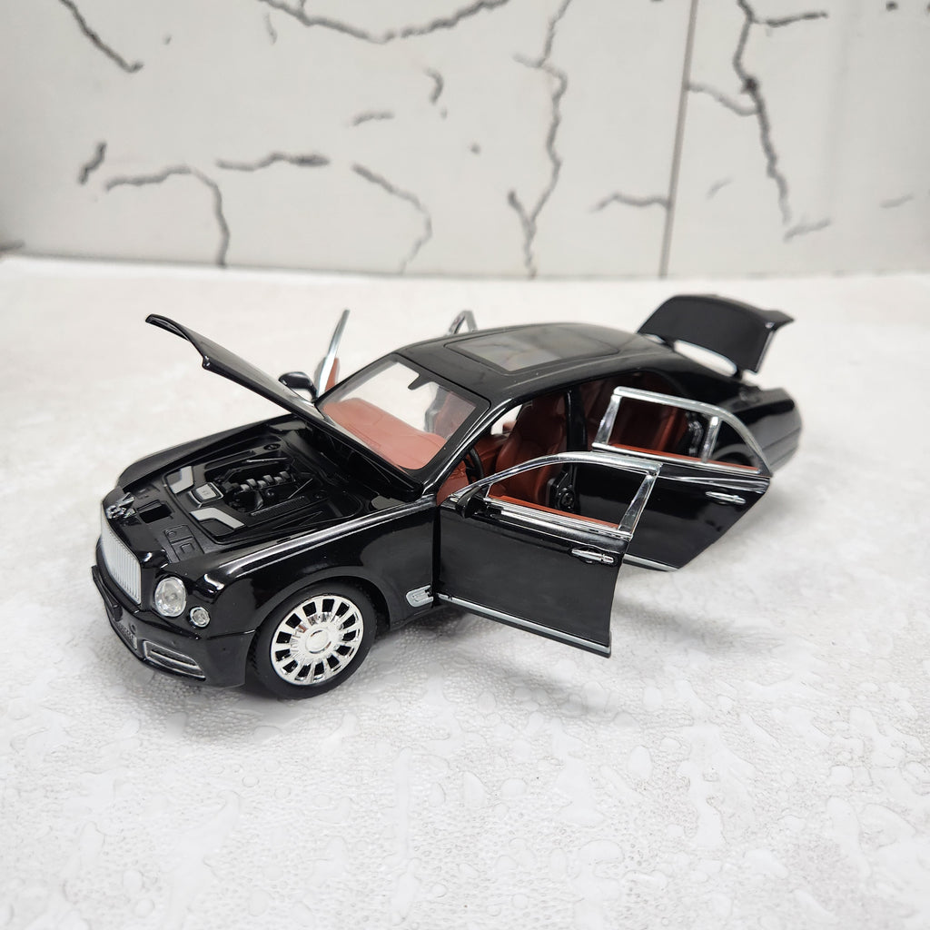 Bentley Mulsane Black Metal Diecast Car 1:24 (20x8 cm)