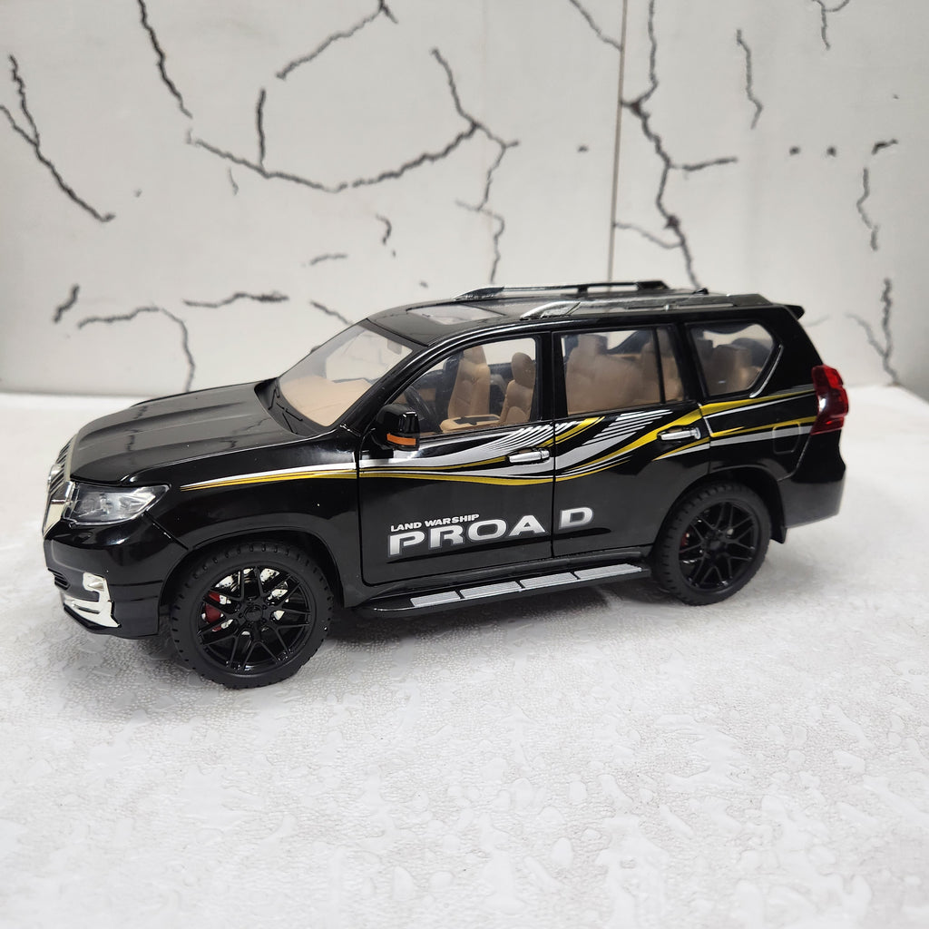 Land Cruiser Prado Black Metal Diecast Car 1:18 (28x11 cm)