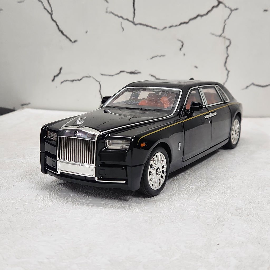 Rolls Royce Phantom Black Metal Diecast Car 1:18 (28x11 cm)