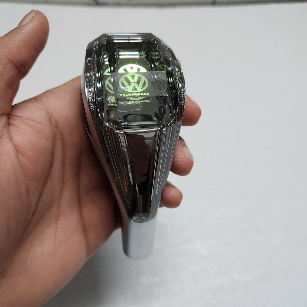 LED Crystal Sensor Touch 7 Colors Gear Knob Silver