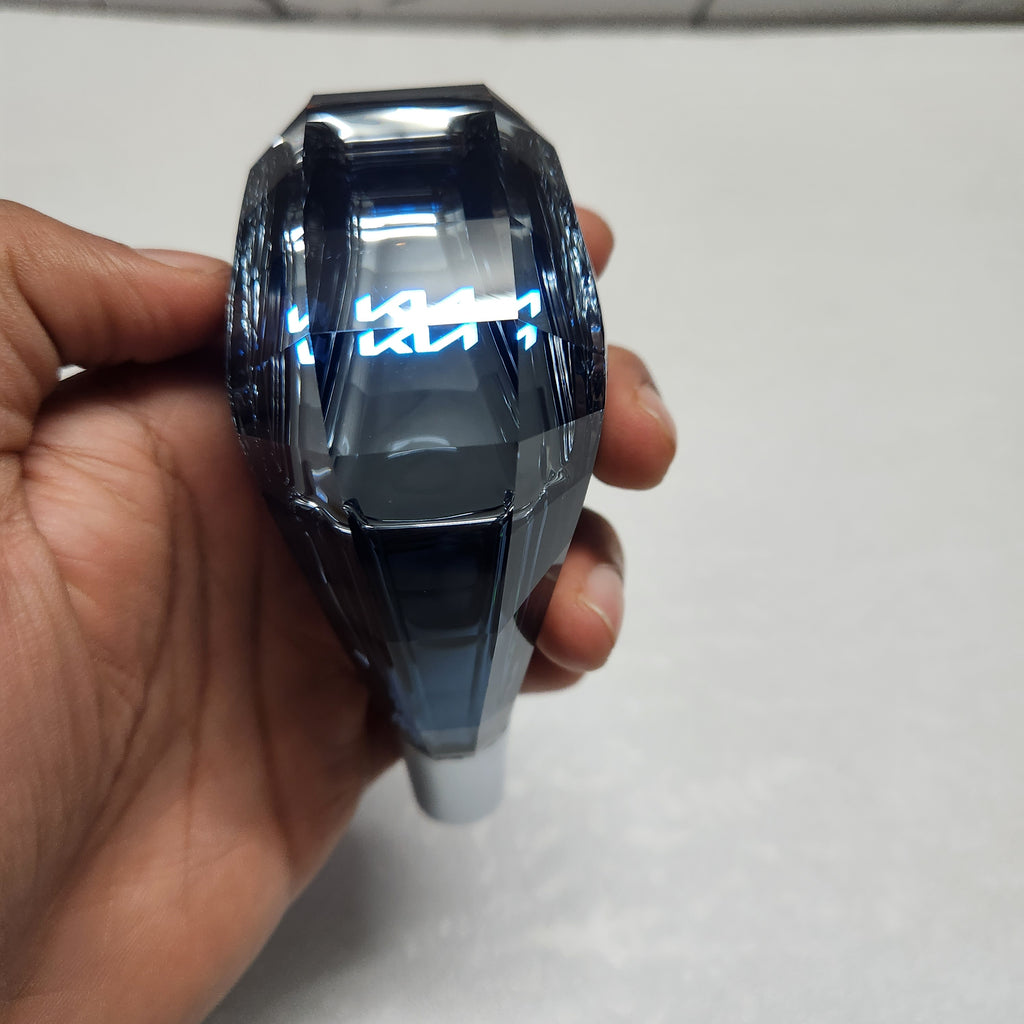 LED Crystal Sensor Touch 7 Colors Gear Knob Silver