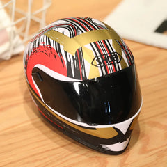 30CM Super Cool Motorcycle Bear Doll Locomotive Teddy Bear Mini Helmet Bear