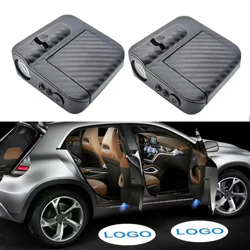 Car Entrance Welcome Door Projector Shadow Wireless Light 2 Pcs Set