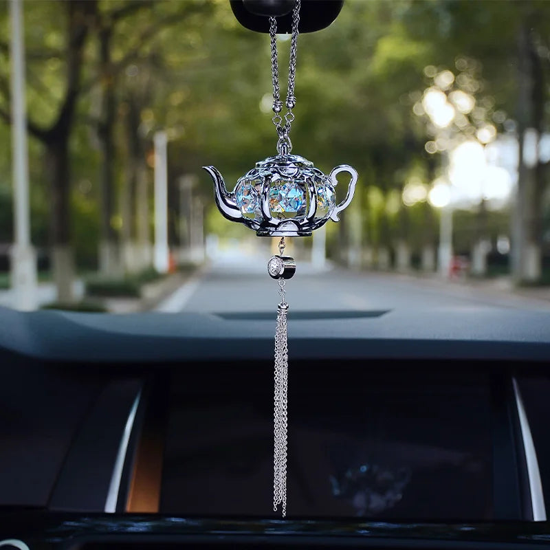 Dream Crystal Teapot Austrian Crystal Diamond Exclusive Hanging Air Freshener