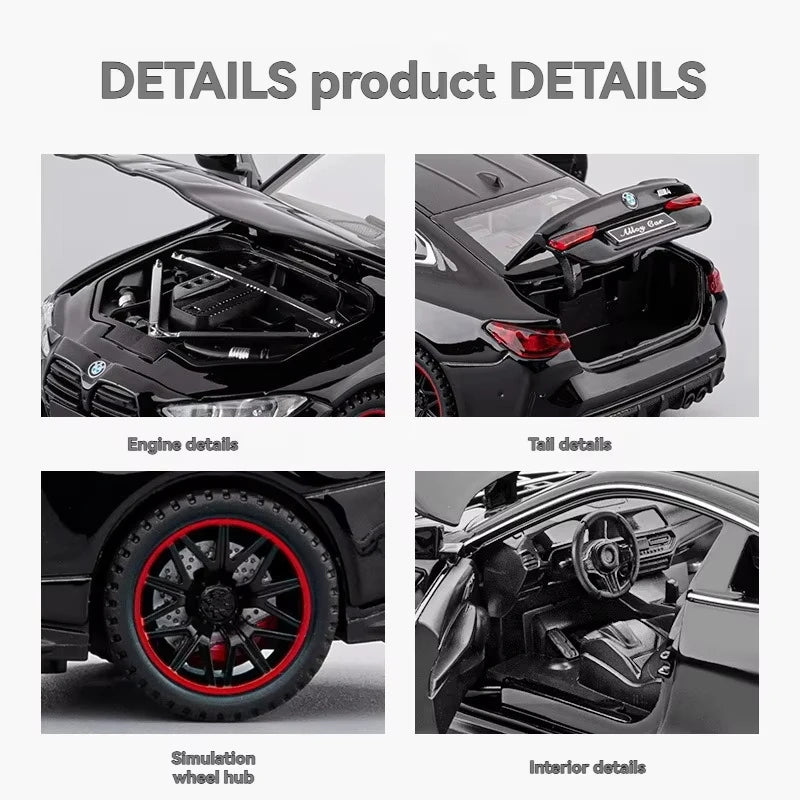 BMW M4 Metal Diecast Car (16x5 cm)