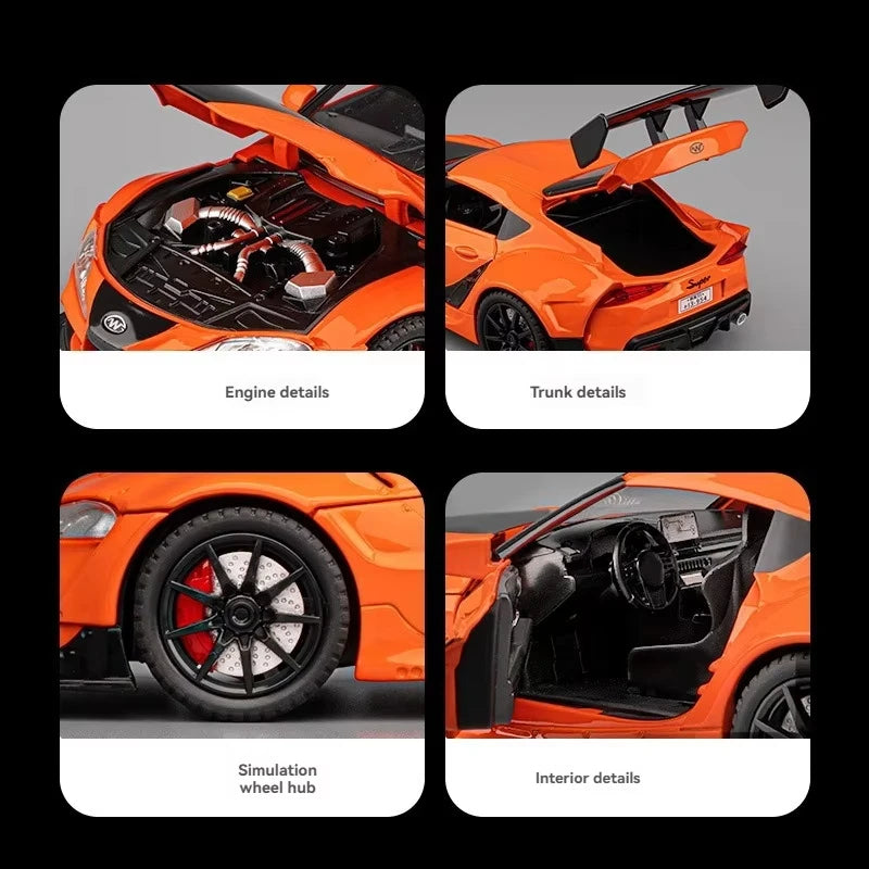 Toyota Supra Metal Diecast Car 1:24 (20x8 cm)