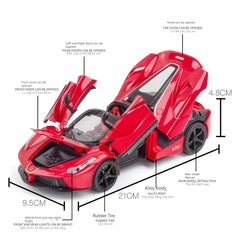 Ferrari Laferrari Open Top Metal Diecast Car 1:24 (20x8 cm)