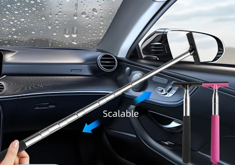 TELESCOPIC DEFOGGING WINDOW GLASS CLEANING WIPER, SIDE MIRROR SQUEEGEE, RETRACTABLE CAR REARVIEW MIRROR WIPER