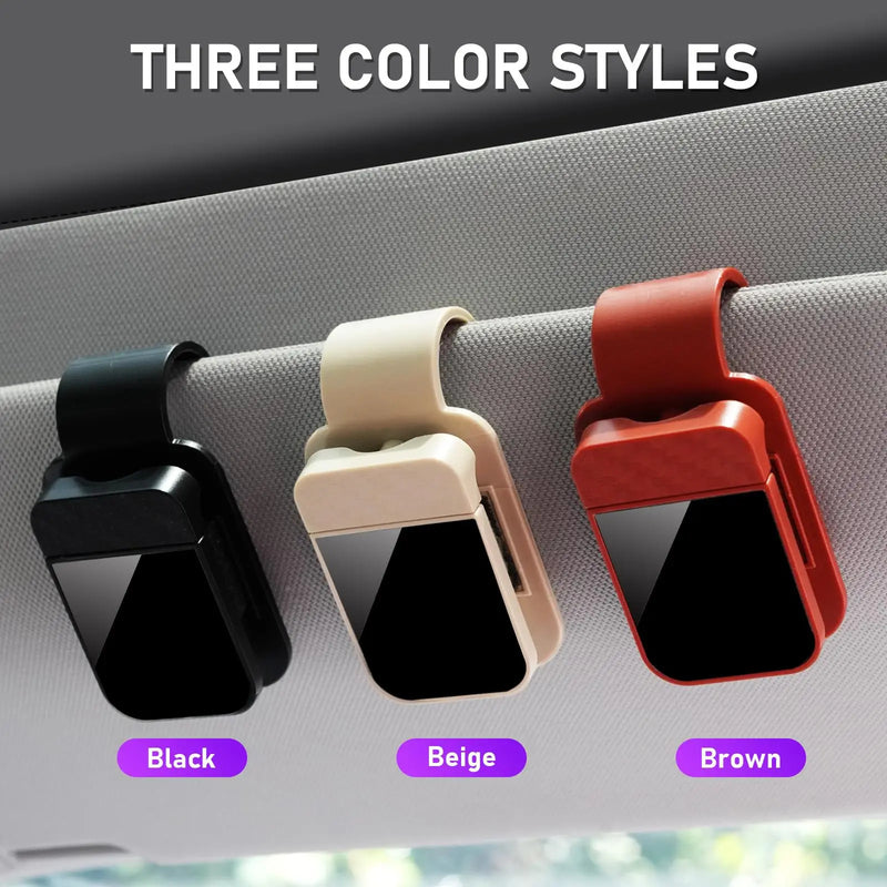 2 Pcs Set Car Glasses Holder Car Sun Visor Eye Holder Sunglasses Storage Clip Interior Kits