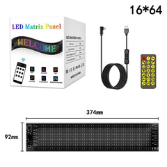 5V Programmable RGB LED Matrix Pixel Panel Flexible Advertising RGB Scroll Message Board for Car Rear Window