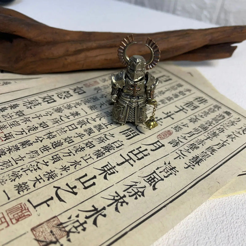 Crusader and Crimson Templar Figurine Statue Magnetic Ornament