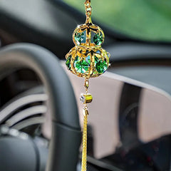 Handcrafted Diamond-Encrusted Metal Car Hoist Pendant Hanging