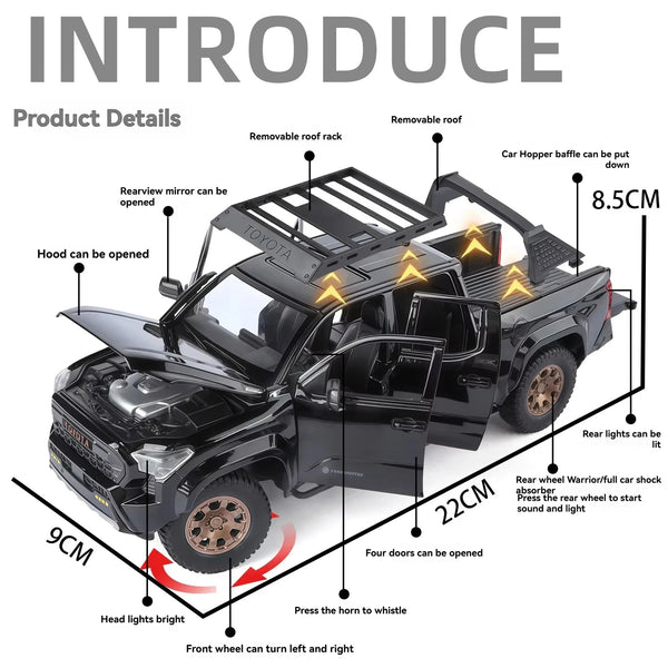 Toyota Takuma Metal Diecast Car 1:24 (21x8 cm)