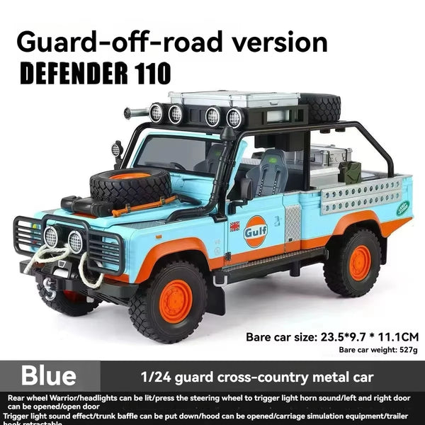Defender 90 Gulf Metal Diecast Car 1:24 (21x8 cm)