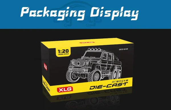 Mercedes G Wagon 6x6 Metal Diecast Car 1:24 (21x8 cm)