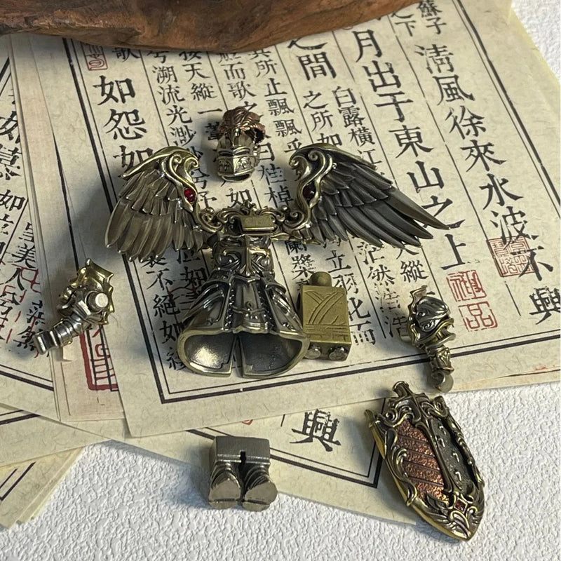 Iron Soldier Figurine Statue Magnetic Ornament