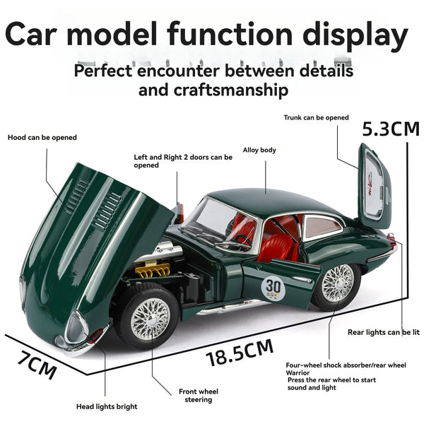 Jaguar E Type Metal Diecast Car 1:24 (21x8 cm)