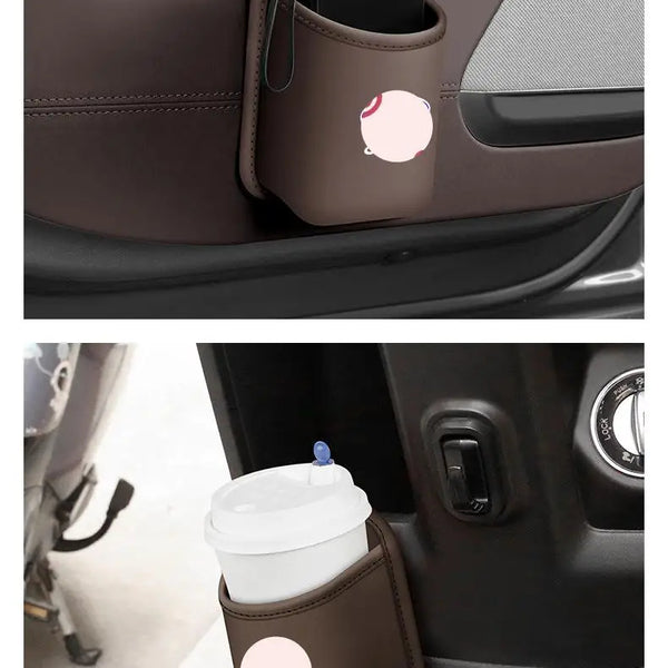 Car Organizer Multifunctional Leather Holder and Storage Box for Car Door & Vent