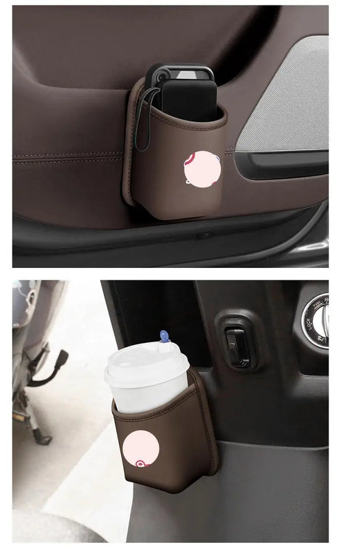 Car Organizer Multifunctional Leather Holder and Storage Box for Car Door & Vent