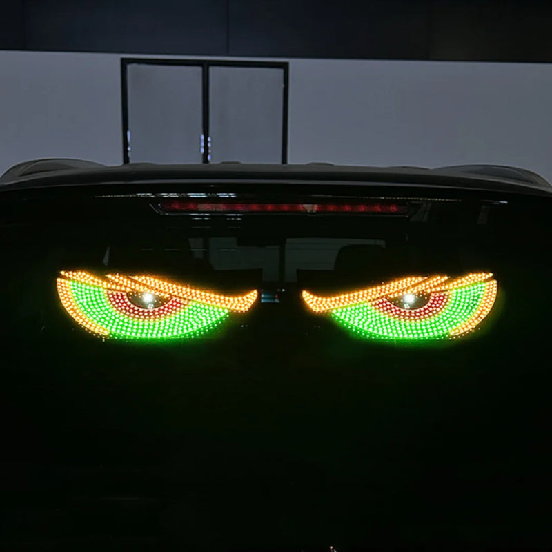 LED Matrix Pixel Panel Display Screen Flexible RGB USB Car Windshield Devil Eyes Lights for Car Truck Off-road SUV
