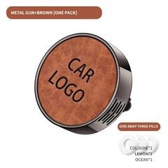 Car Aroma Diffuser Air Outlet Ornament Zinc Alloy Leather Material
