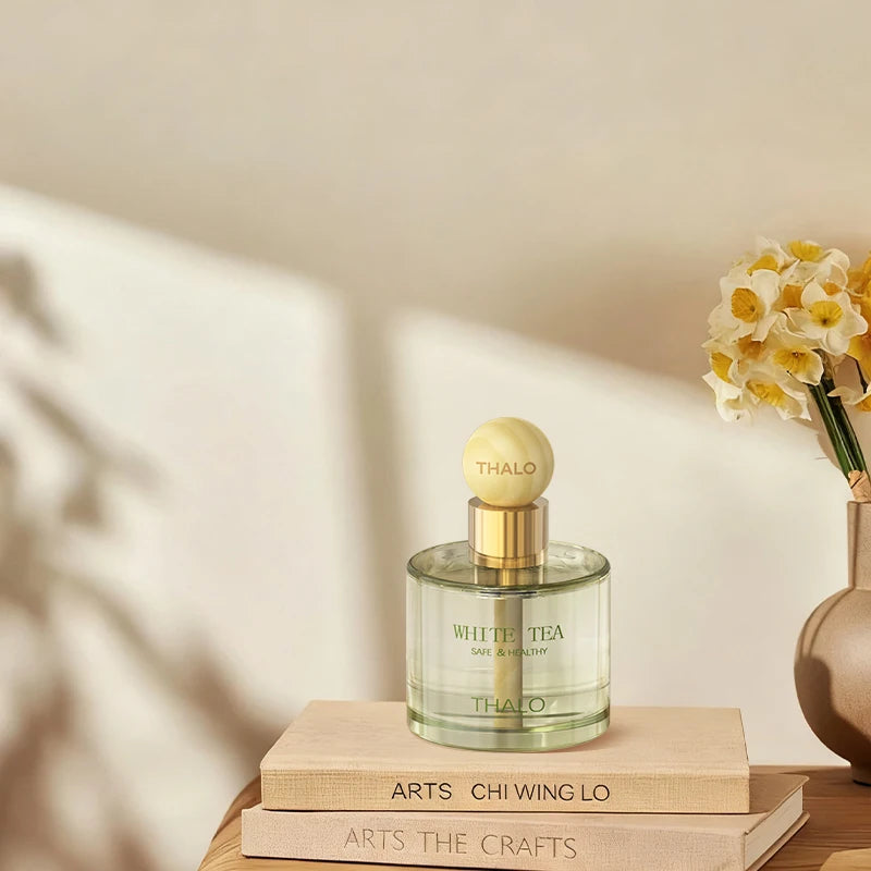 Round Wood Cover Aromatherapy 50ml Car Perfume