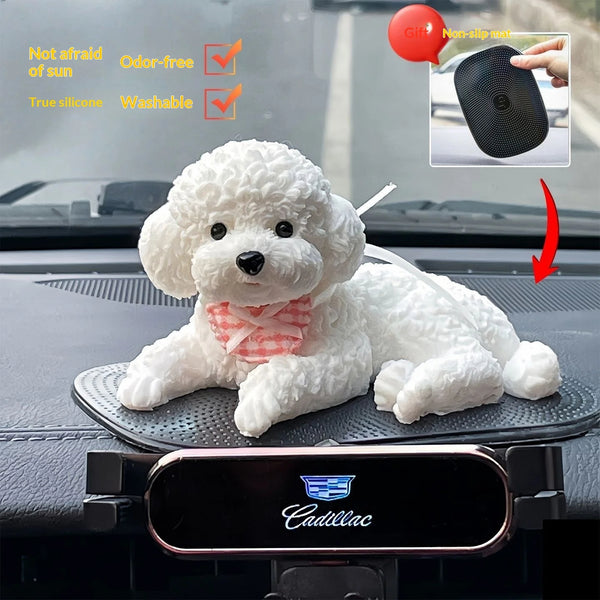Simulation Teddy Nibbling TPR Material Toy Car Central Control Island Decoration