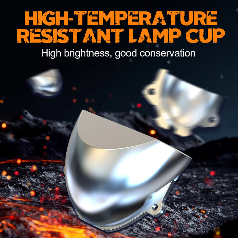 Universal 250W LED Fog Lamp Hi/Lo Bi Projector High Clear Lens 3000-4300K Three Color Temperature Lens Car Fog Light Led