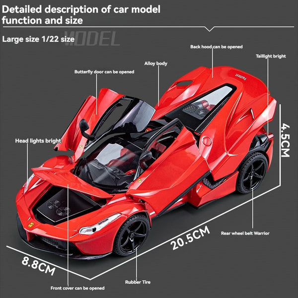 Ferrari Laferrari Metal Diecast Car 1:24 (20x8 cm)