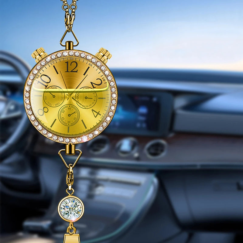 Clock Pendant Hanging Stones Engraved Air Frshener