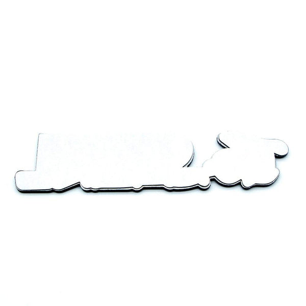 3D GTI RACING Metal Sticker Decal Red (15.5 x 3.5 cm)