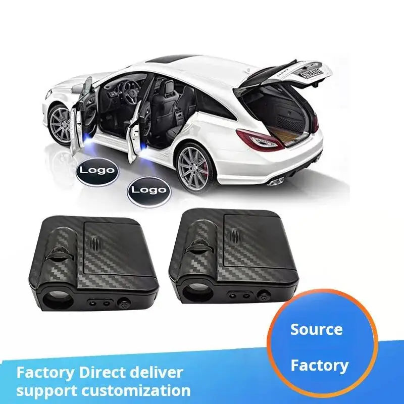 Car Entrance Welcome Door Projector Shadow Wireless Light 2 Pcs Set