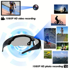 Smart Glasses with HD 1080P Camera Video, Photo 120 Degree Wide Angle Smart Wearable Headset 2026
