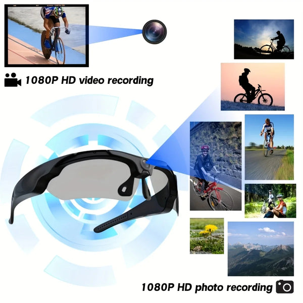 Smart Glasses with HD 1080P Camera Video, Photo 120 Degree Wide Angle Smart Wearable Headset 2026