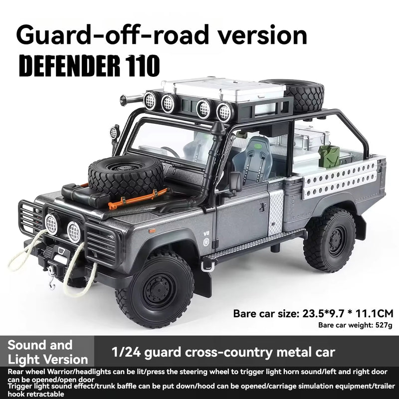 Defender 90 Gulf Metal Diecast Car 1:24 (21x8 cm)