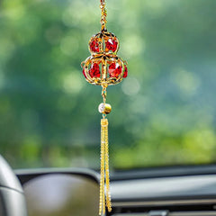 Handcrafted Diamond-Encrusted Metal Car Hoist Pendant Hanging