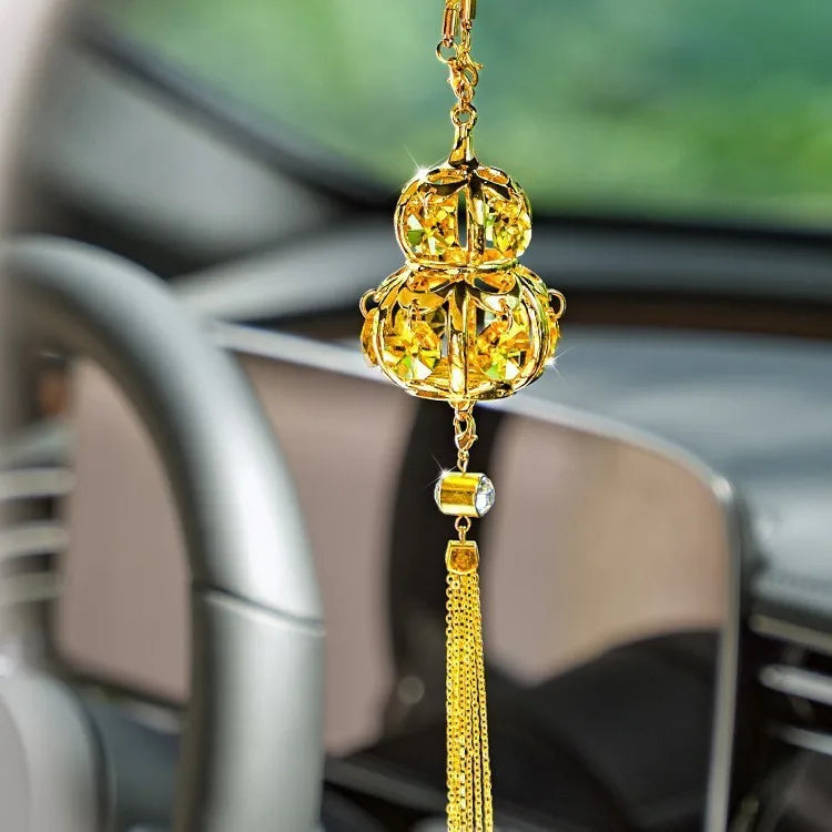 Handcrafted Diamond-Encrusted Metal Car Hoist Pendant Hanging