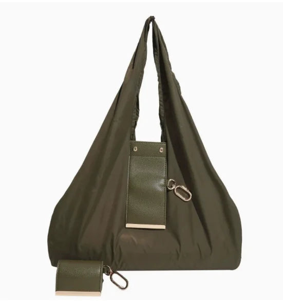 Foldable Tote Shopping Shoulder Bag - Compact & Spacious for Daily Commute, Shopping & Travel