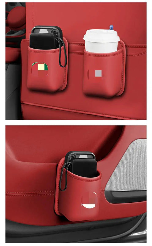 Car Organizer Multifunctional Leather Holder and Storage Box for Car Door & Vent