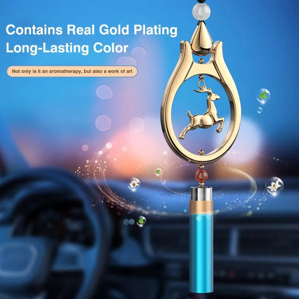 Deer Alloy Fragrance Pendant Hanging Car Scent Air Freshener Diffuser