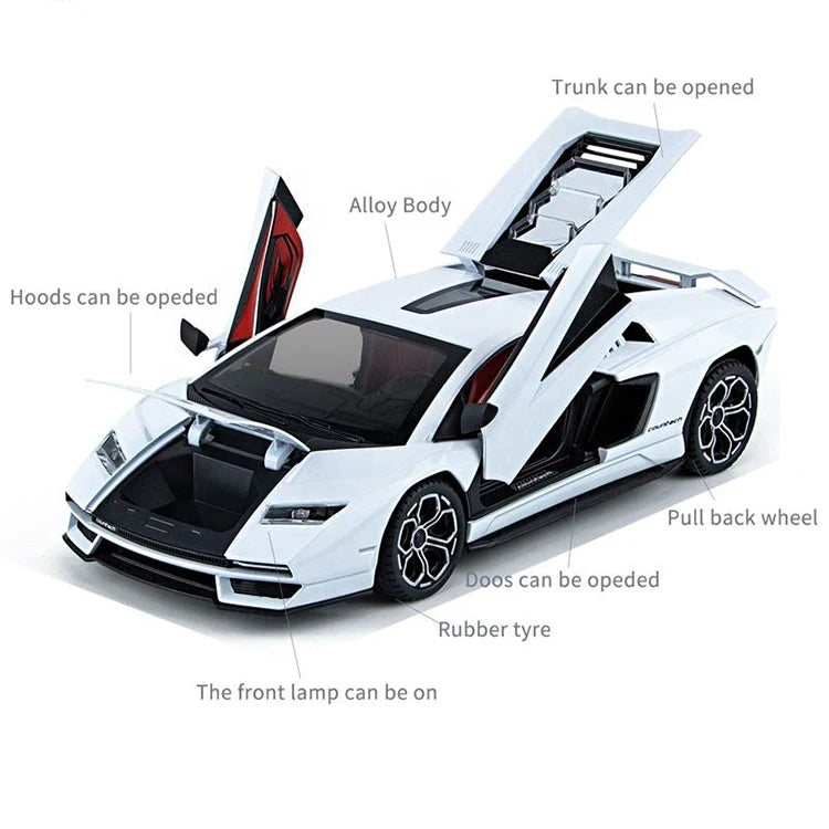 Lamborghini Countach LPI 800-4 Metal Diecast Car 1:24 (20×8 cm)