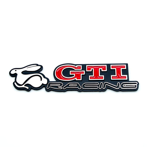 3D GTI RACING Metal Sticker Decal Red (15.5 x 3.5 cm)